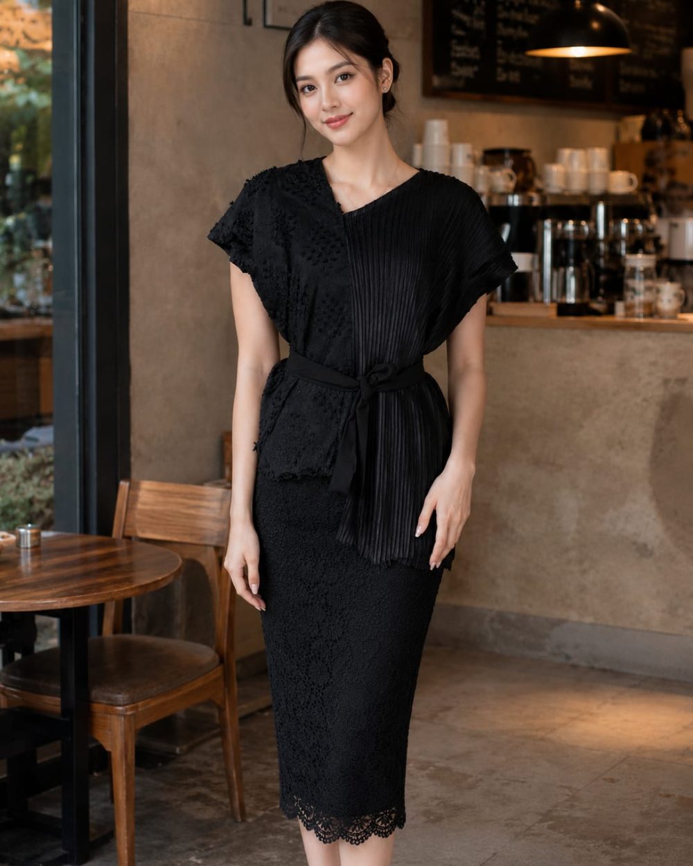 Blouse sulam tenun bulu