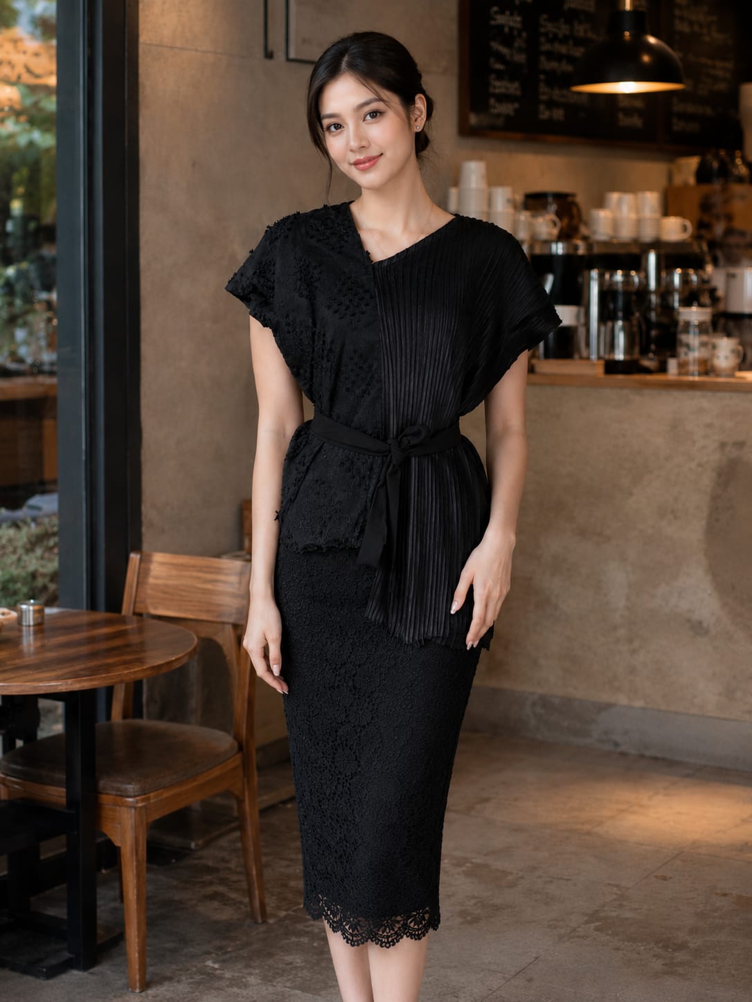 Blouse sulam tenun bulu