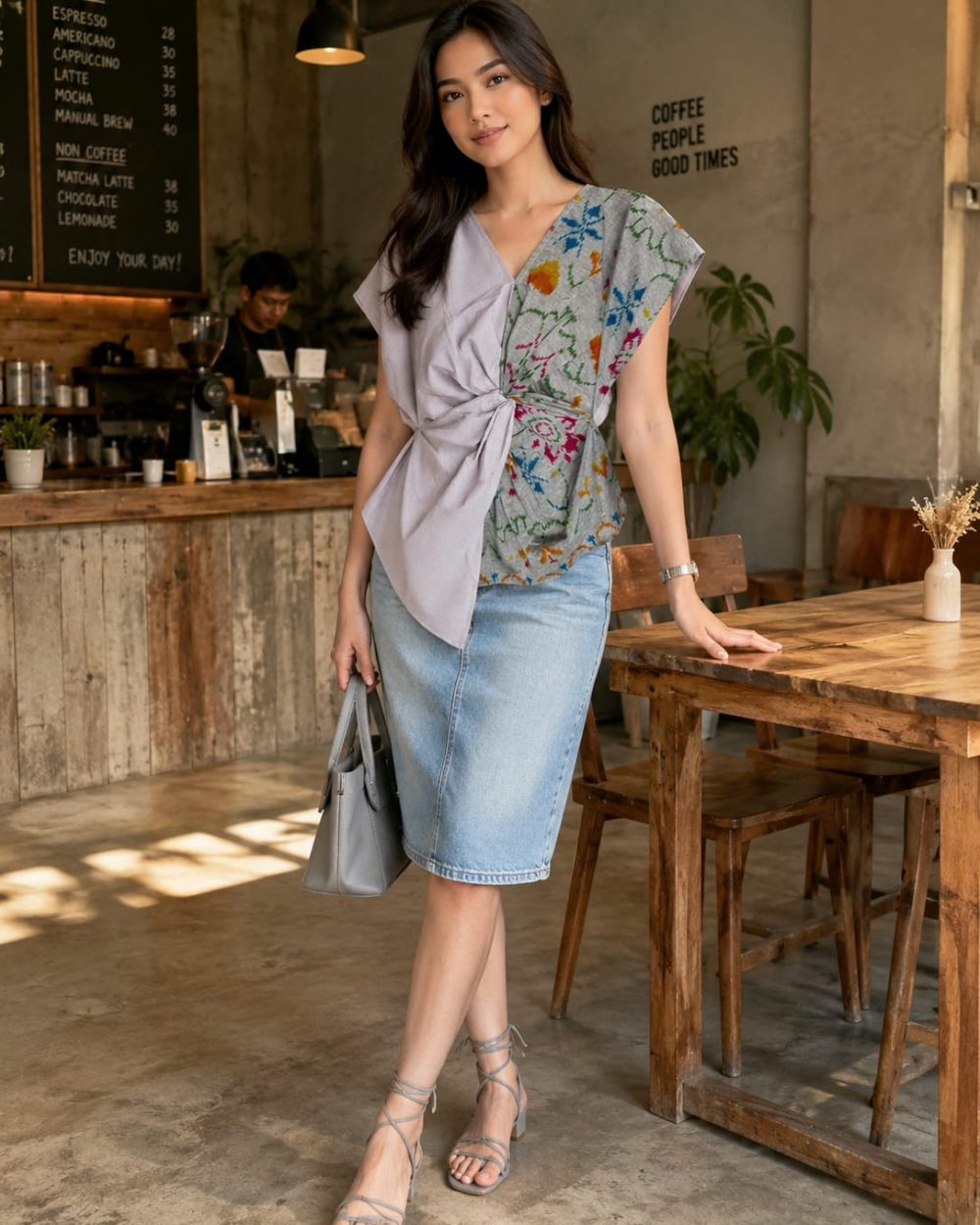 Blouse endek Bali twist