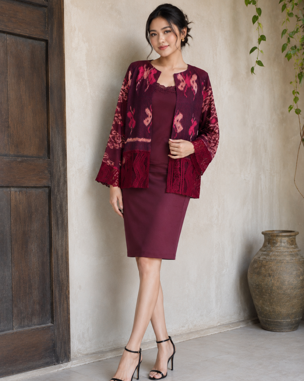 Blazer/Cardigan Tenun Endek Bali