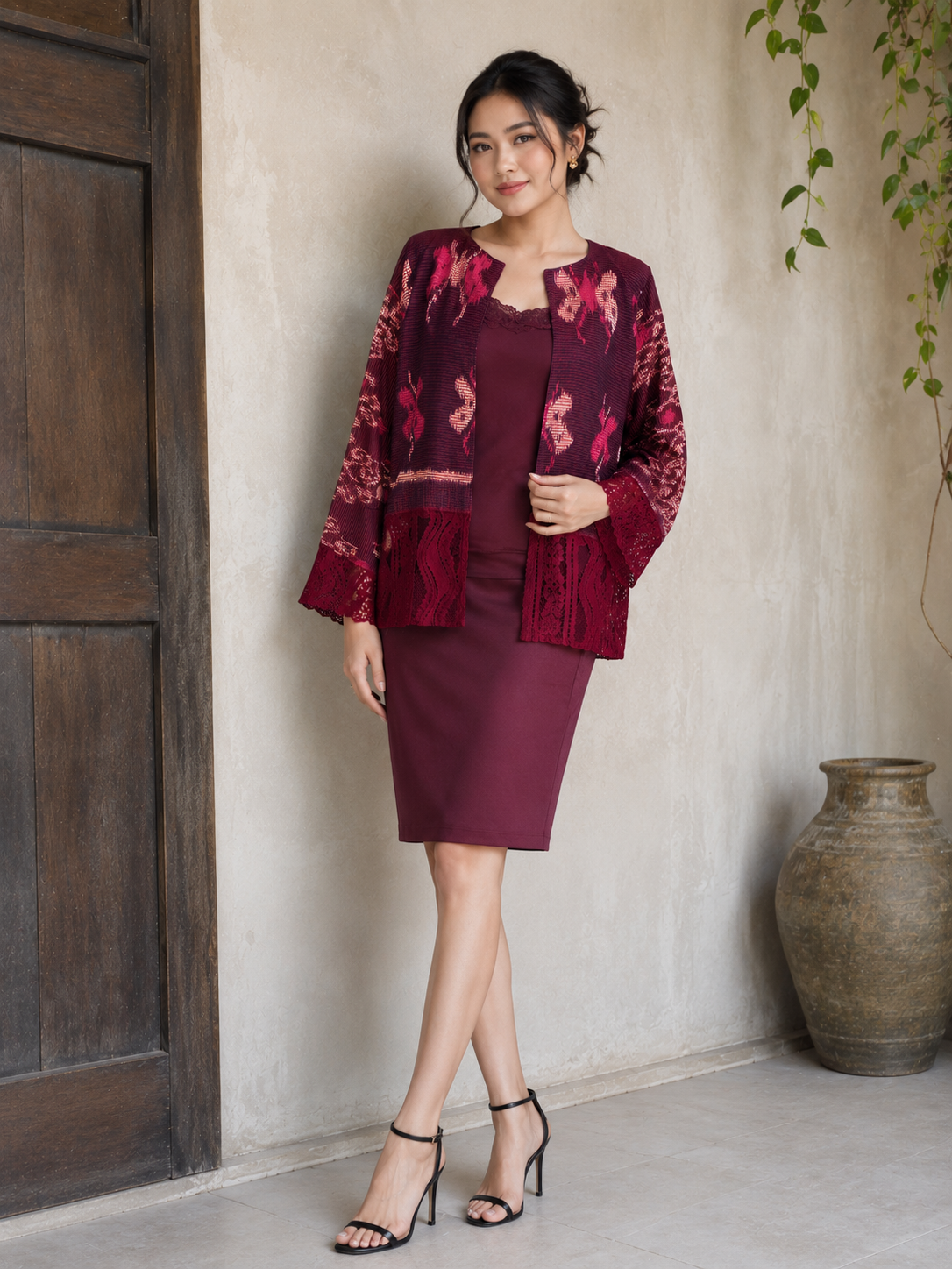 Blazer/Cardigan Tenun Endek Bali