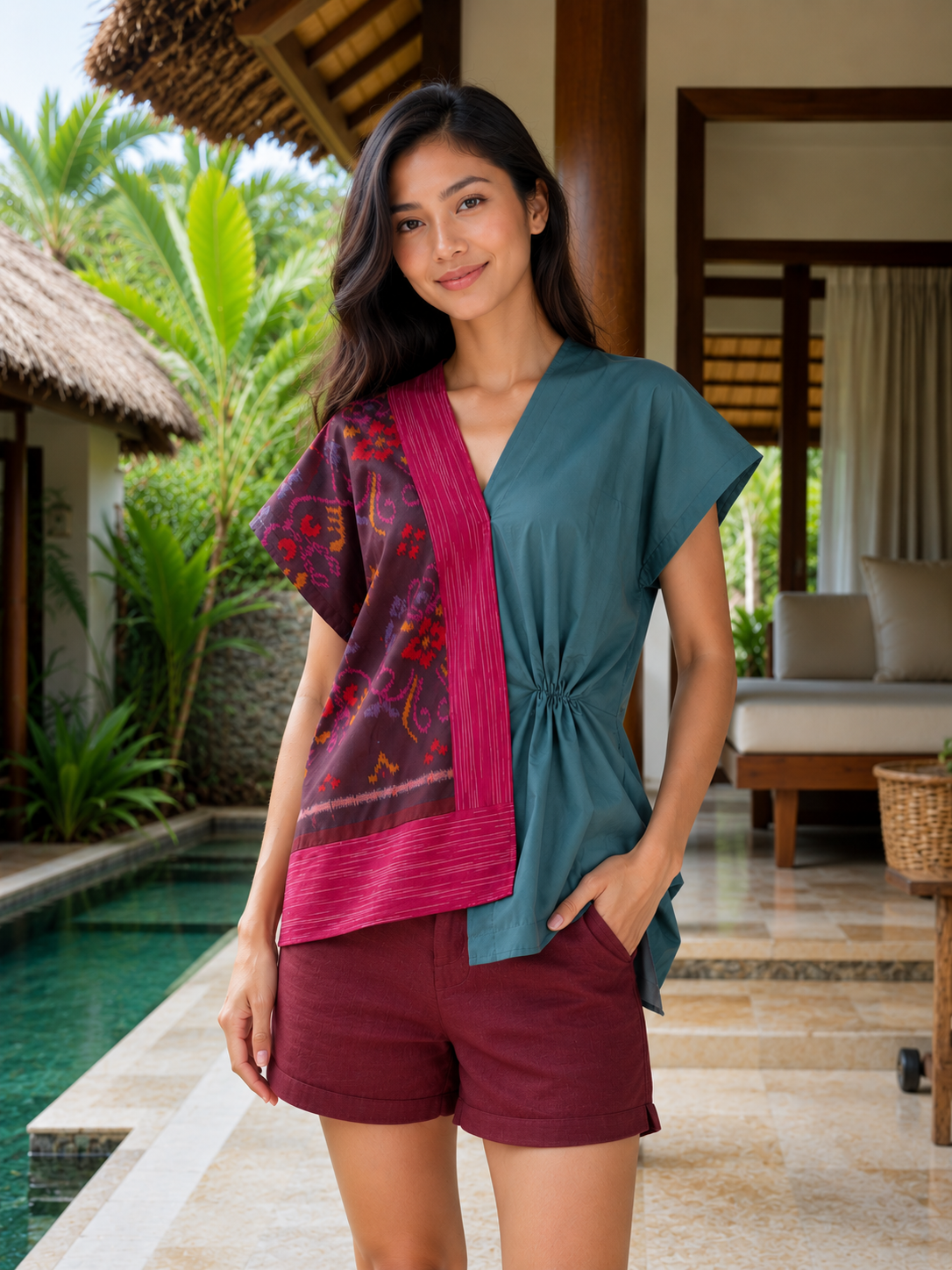 Alternative view of Atasan Tenun Endek Bali Wanita