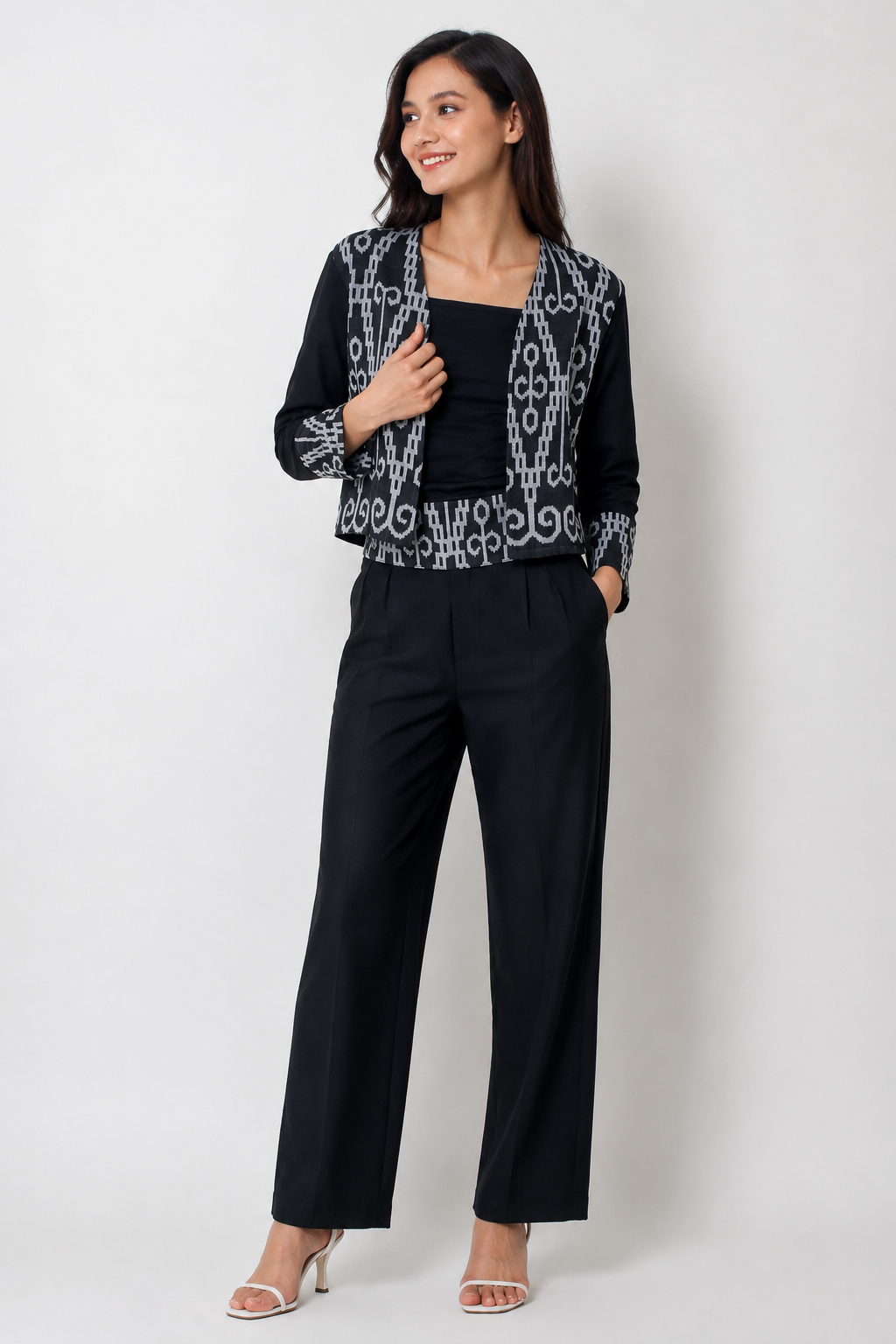 Blazer tenun ikat simpel