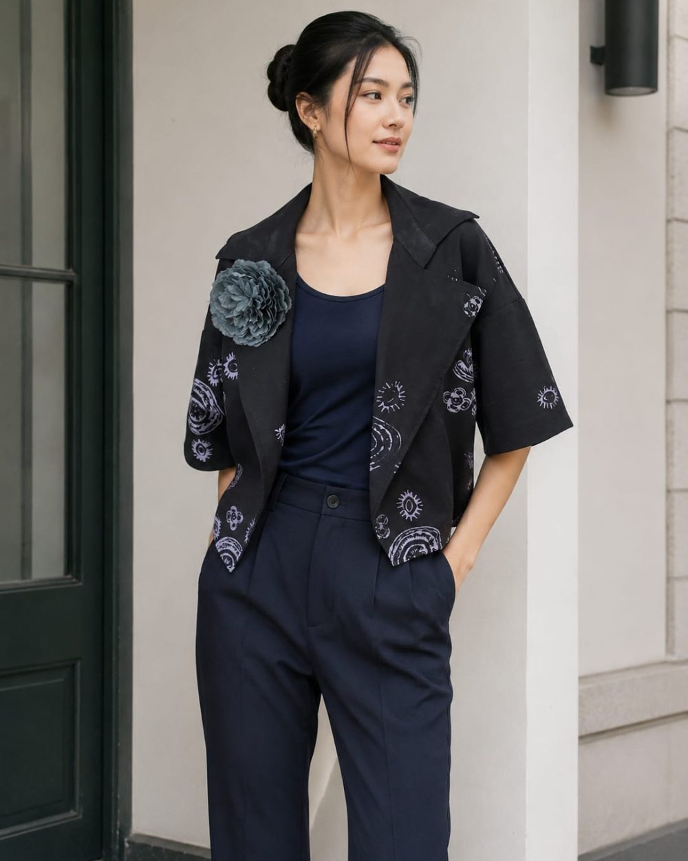 Citta Blazer Batik Cap Linen